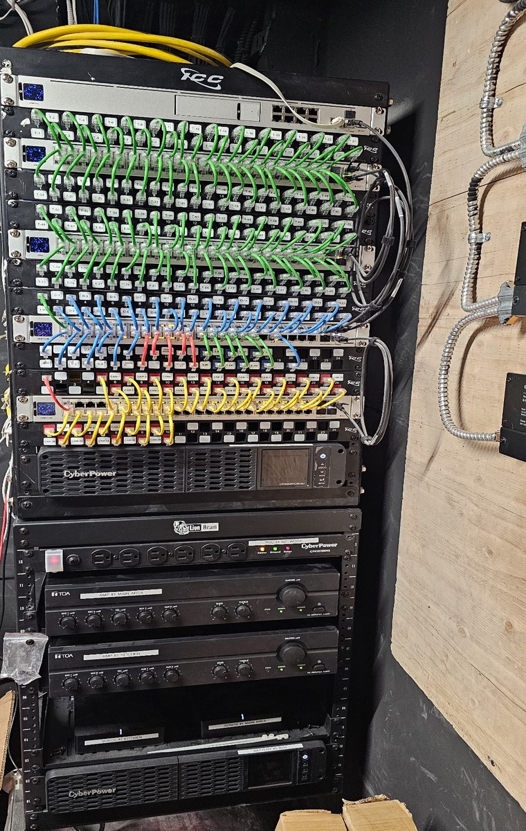 Clean managed network rack